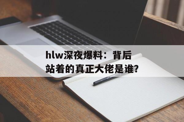 hlw深夜爆料：背后站着的真正大佬是谁？